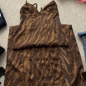 UO Brown Animal Print Dress